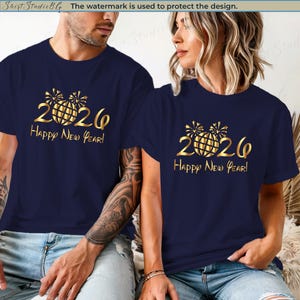 Disney Gold Foil Epcot New Year 2026 Shirts, New Years Disney 2026 Shirts, Disney Couple Shirts, New Years Shirts, New Year Eve Shirt