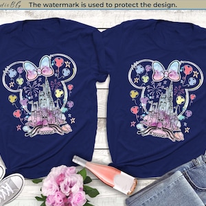 Minnie Watercolor Castle Shirt Disney Besties Shirt, Disney Girls trip Shirts, Disney Best Friend Shirt Disneyworld Shirts, Disneyland Shirt