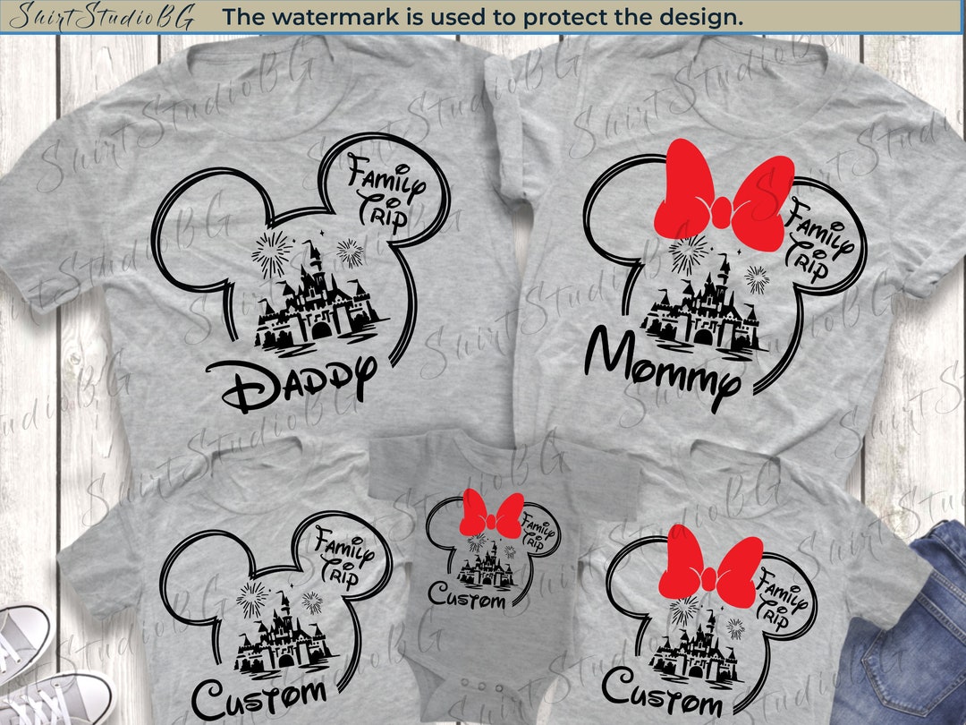 Custom Disney Family Trip Shirts Disney Castle Shirt Disney Family ...