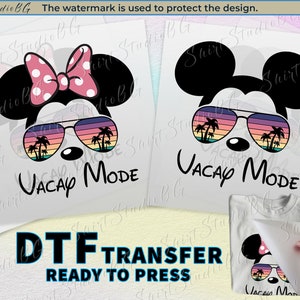 Disney Vacay Mode DTF Transfer bereit zum Pressen, Disney Dtf, bereit zum Pressen von Disney Print, DTF Heat Transfer, Disney Shirt, Disneyworld, Disney