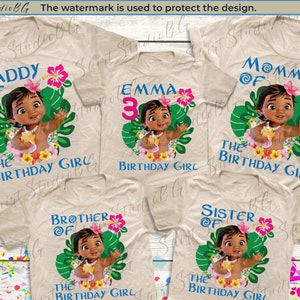 Personalized Moana Birthday Party Shirts, Moana Birthday Shirts, Baby Moana Disney Family Shirts, Disney Birthday Shirts, Disneyworld Shirts