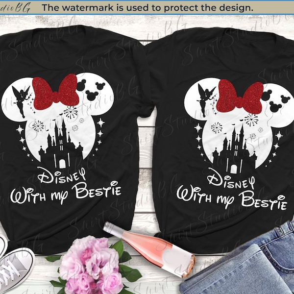 Disney With My Bestie Shirts, Disney Besties Shirt, Disney Girls trip Shirts, Disney Best Friend Shirt Disneyworld Shirts, Disneyland Shirts