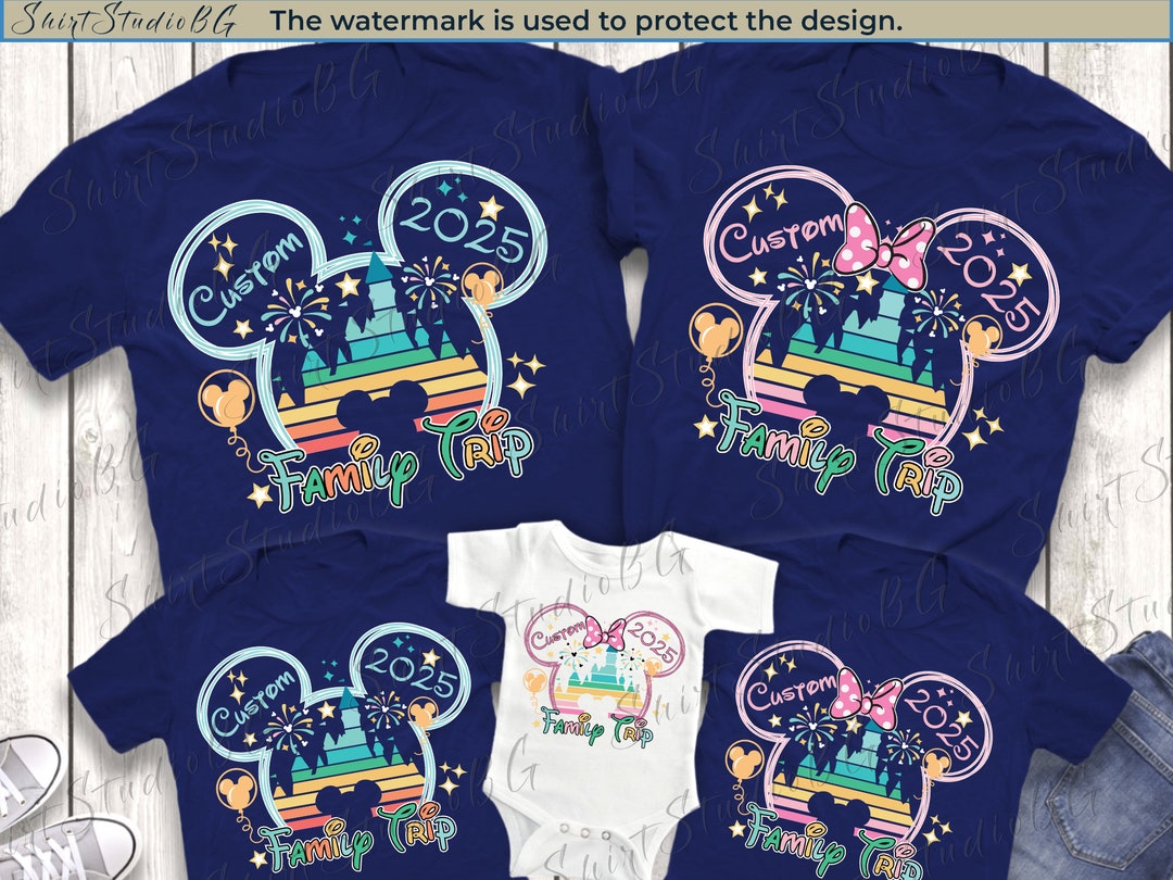Custom Disneyland Family Trip 2025 Shirts, Disney Family Shirts