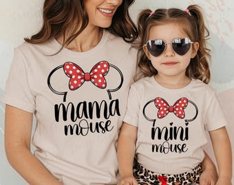 Minnie Mutter Tochter Shirt, Mama und ich Shirts, Disney Mädchen Reise Shirts, Disney Mama und ich Shirt, Disney Familie Shirts, Disneyland Shirts