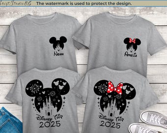 Custom Disney Vacation 2025 Shirt, Disney Family Shirts, Disney Trip 2025 Shirt, Disneyland Shirts, Disney Couple Shirts, Disneyworld Shirt