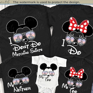 Koszulki I Don't Do Matching Disney, Koszulki rodzinne Disney, Koszulki Myszki Miki i Minnie, Koszulki dla par Disney, Koszulki Disneyworld, Koszulki Disney