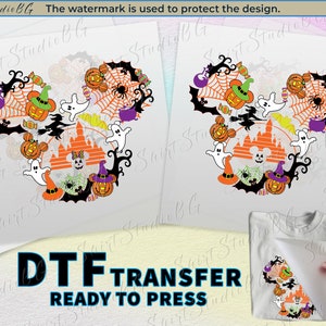 Druckfertig Disney Halloween DTF Transfer, bereit, Disney zu drücken, Disney Halloween Dtf Transfer, DTF Prints Heat Transfer, Disney Shirt