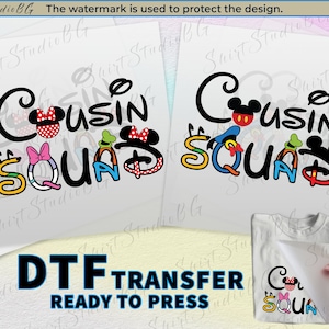 Disney Cousin Squad DTF Transfer, Ready to Press