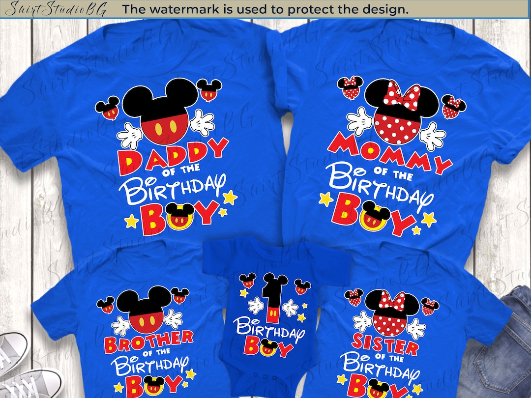 Personalized Disney Birthday Boy Shirts, Birthday Shirts, Disney Family