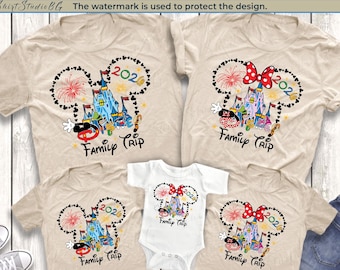 Camisetas para el viaje familiar a Disneyland 2026, camisetas de vacaciones Disney a juego