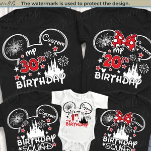 Custom Disney Birthday Squad Shirts, Birthday Shirts, Disney Family Shirts, Disney Birthday Shirts, Disneyworld Shirts, Disney Shirts