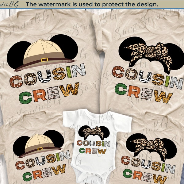 Cousin Crew Animal Kingdom Shirts, Disney Family Shirts, Mickey and Minnie Safari Shirts, Disney Cousin Crew Shirts, Disneyworld Shirts