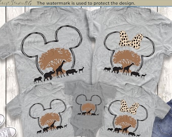 Mickey and Minnie Safari Animal Kingdom Shirts, Disney Family Shirts, Animal Kingdom Shirts, Disney Couple Shirts, Disneyworld Shirts