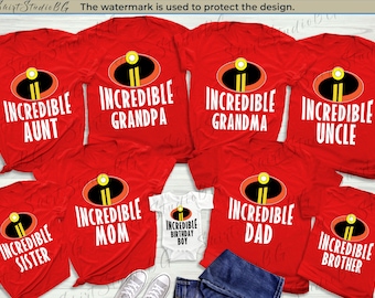 Personalisierte Die Incredibles Geburtstag Familie Shirts Geburtstag Shirts The Incredibles Baby Shirts Disney Familie Shirts, Disney Geburtstag Shirts