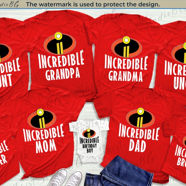 Personalized The Incredibles Birthday Family Shirts Birthday Shirts The Incredibles Baby Shirts Disney Family Shirts, Disney Birthday Shirts