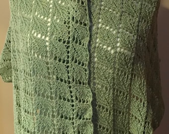 Hand Knit Lace Woolen Shawl/Scarf