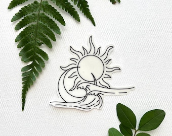 Wave, Sun, & Moon Sticker
