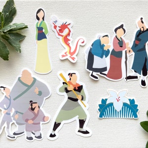 Mulan Stickers: Water-Resistant Laptop Decals