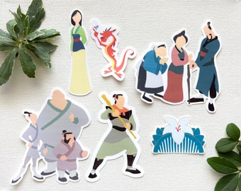 Mulan Stickers: Water-Resistant Laptop Decals