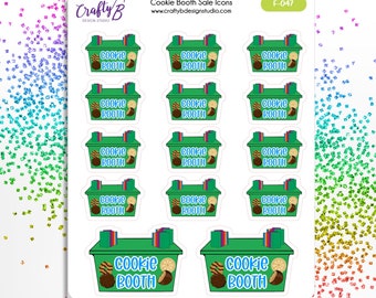 Cookie Booth Sale Girl Scout Stickers | Sticker Deco | Decorative Stickers | Reminders | Functional Stickers | Planner Stickers | Planning