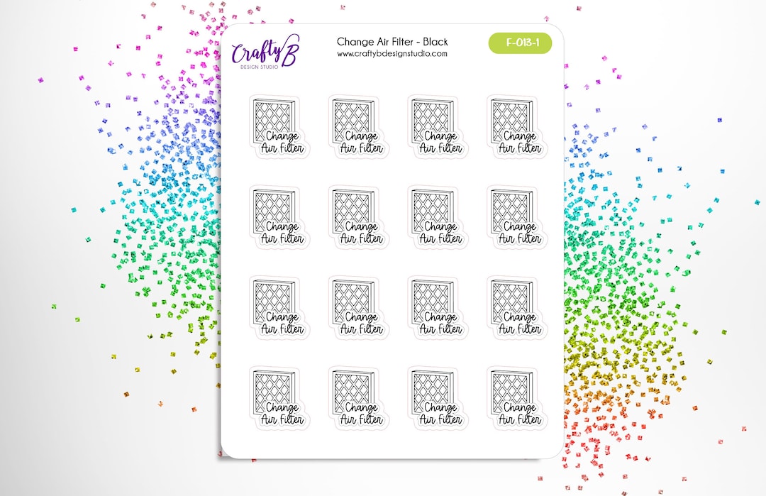Air Filter Reminder Stickers Sticker Deco Decorative Stickers Reminders