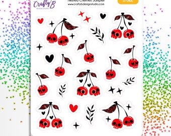 Twisted Cherries Deco Sampler Stickers | Sticker Deco | Decorative Stickers | Functional Stickers | Planner Stickers | Planning | Fruity