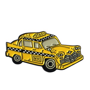 Old School NY Taxi Enamel Pin