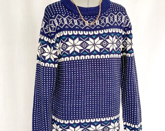 Snowflake Sweater - Etsy