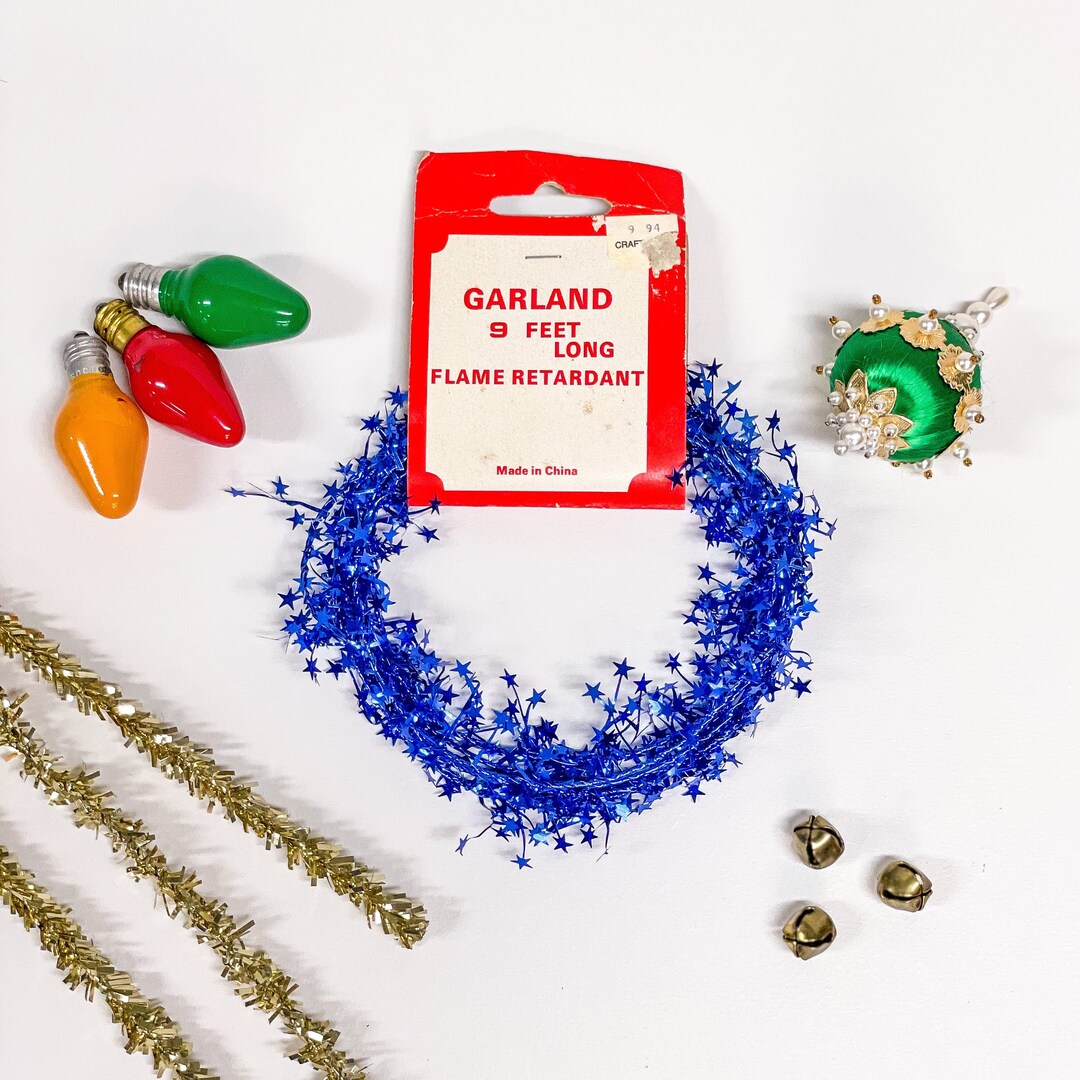 Vintage Tinsel Garland / Vintage Christmas Garland / Vintage Etsy