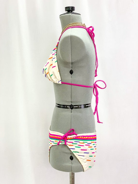 Vintage Confetti Bikini / Vintage Triangle Bikini… - image 5