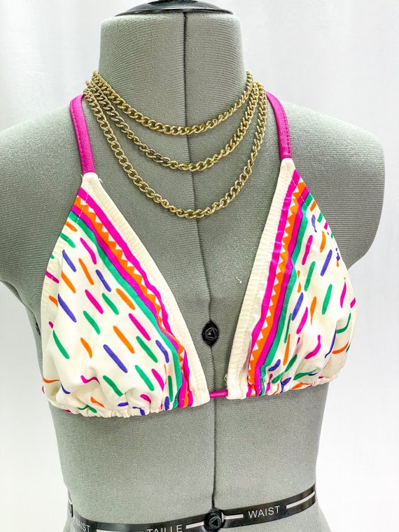 Vintage Confetti Bikini / Vintage Triangle Bikini… - image 6