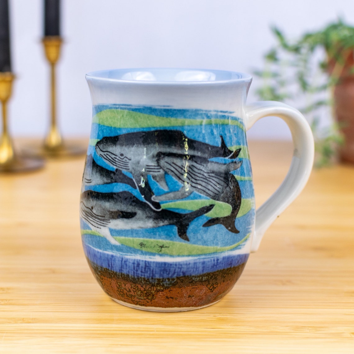 Vintage Whale Mug / Ceramic Ocean Mug / Vintage Sea Mug Etsy