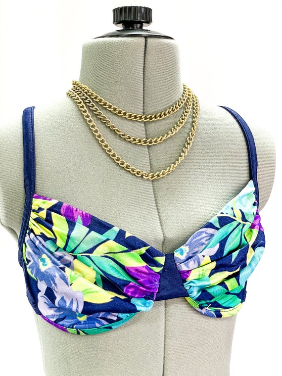 Vintage Tropical Bikini / Vintage Floral Bikini /… - image 7