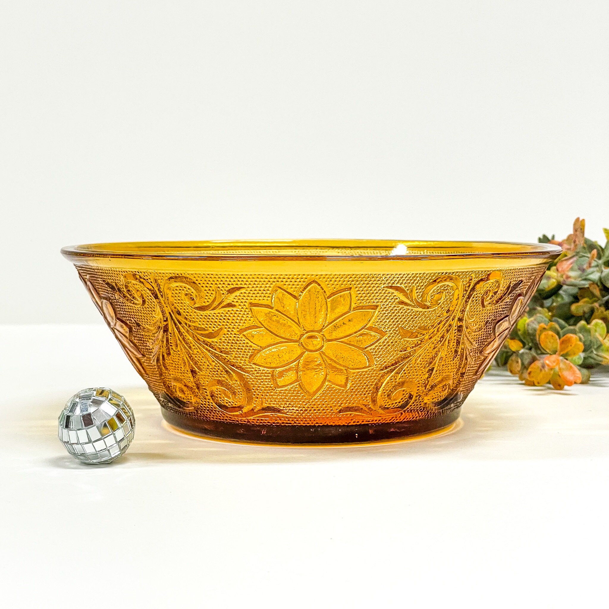 Amber Tiara Glass / Amber Indiana Glass / Early American Tiara Etsy