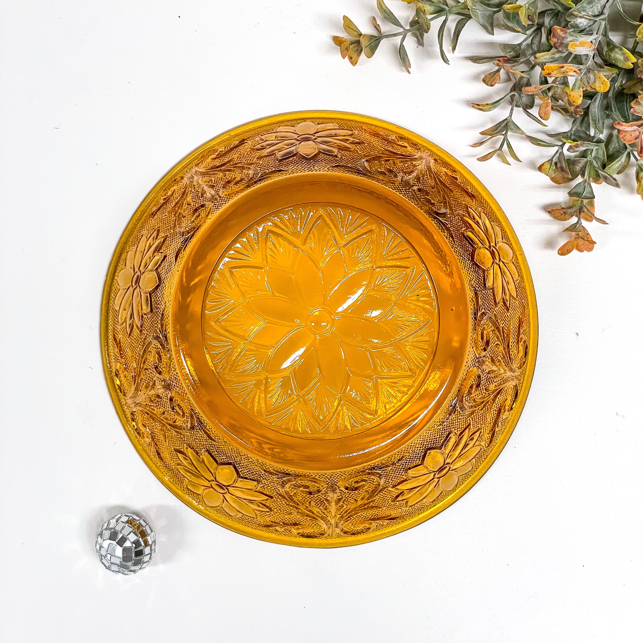 Amber Tiara Glass / Amber Indiana Glass / Early American Tiara Etsy