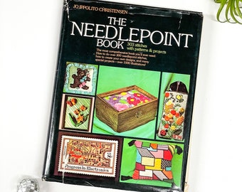 Vintage Needlepoint Book / Vintage Pattern Book / Vintage Hardback Book / Vintage DIY Book