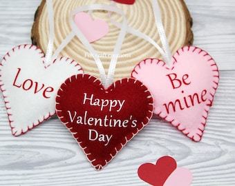 Valentine heart, valentine ornaments, hanging hearts sign, valentine bowl