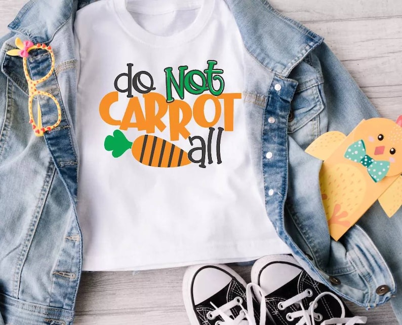 Easter Kids Shirt,Do Not Carrot All,Funny Egg Hunt T-Shirt,Toddler Boys Girls Basket Stuffer,Gift