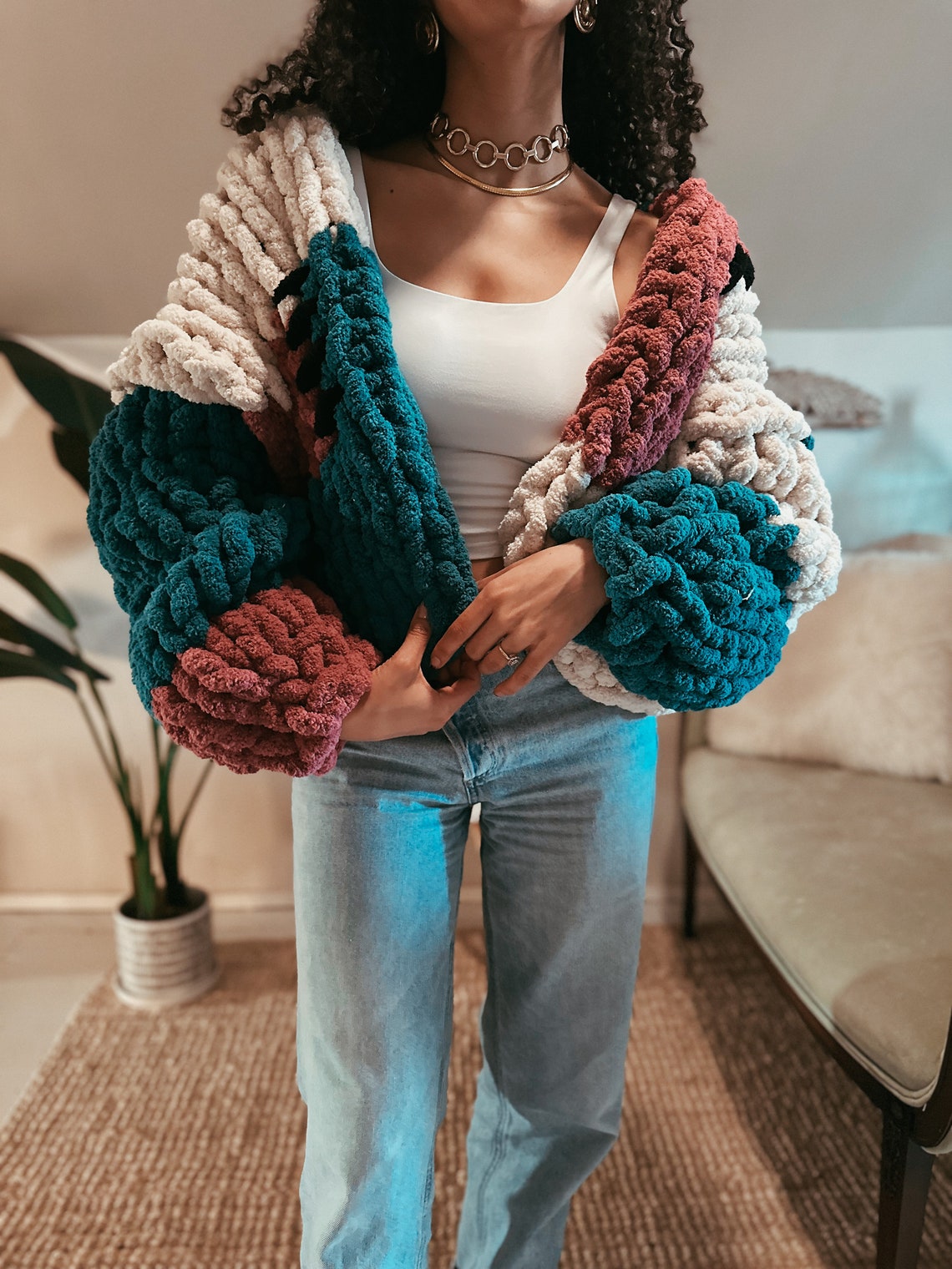 Janey Long Bubble Cherry Knit main image 0