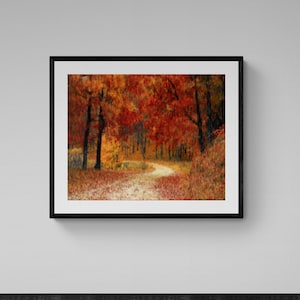 Forest Landscape Impressionist Scenery Digital Download, Great Landscape Picture for Living Room, Dining Room or Office Wall Décor