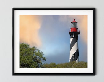 Coastal Lighthouse Photo Print: Beach Nautical Wall Art (Digital Download)