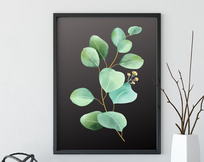 Instant Print Wall  Art - Eucalyptus Printable Wall Art Picture for any Room in Your House, Home Décor