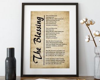 The Blessing Song Lyrics Print: Christian Home Decor (Digital Download)