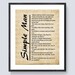 Simple Man Lyrics on Sheet Music, Lyrics Picture, Music Lyrics Wall Art ...