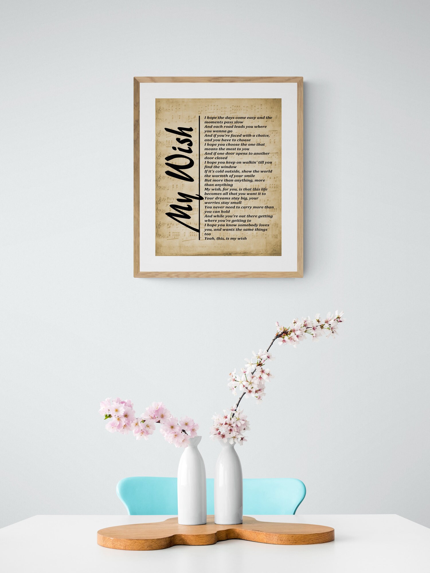 My Wish Lyrics Song Wall Art Digital Art Printable - Etsy
