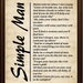 Simple Man Lyrics on Sheet Music, Lyrics Picture, Music Lyrics Wall Art ...