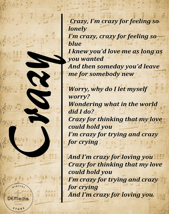 Lyrics~Crazy-Patsy Cline 