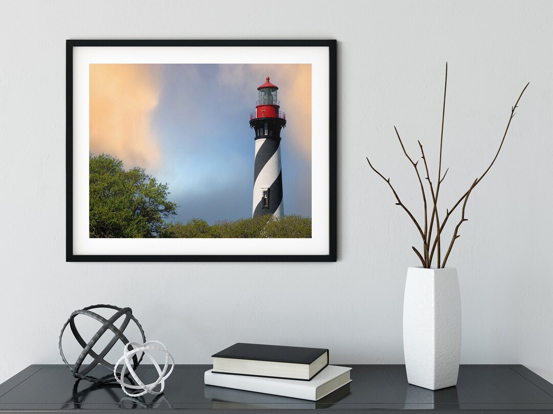 Coastal Lighthouse Photo Print: Beach Nautical Wall Art (digital ...