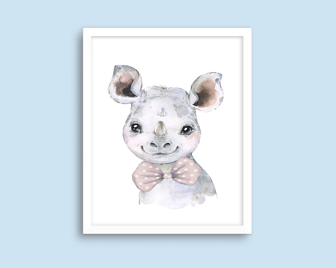 3 Safari Jungle Nursery Wall Art Printable Boys Room Décor Etsy