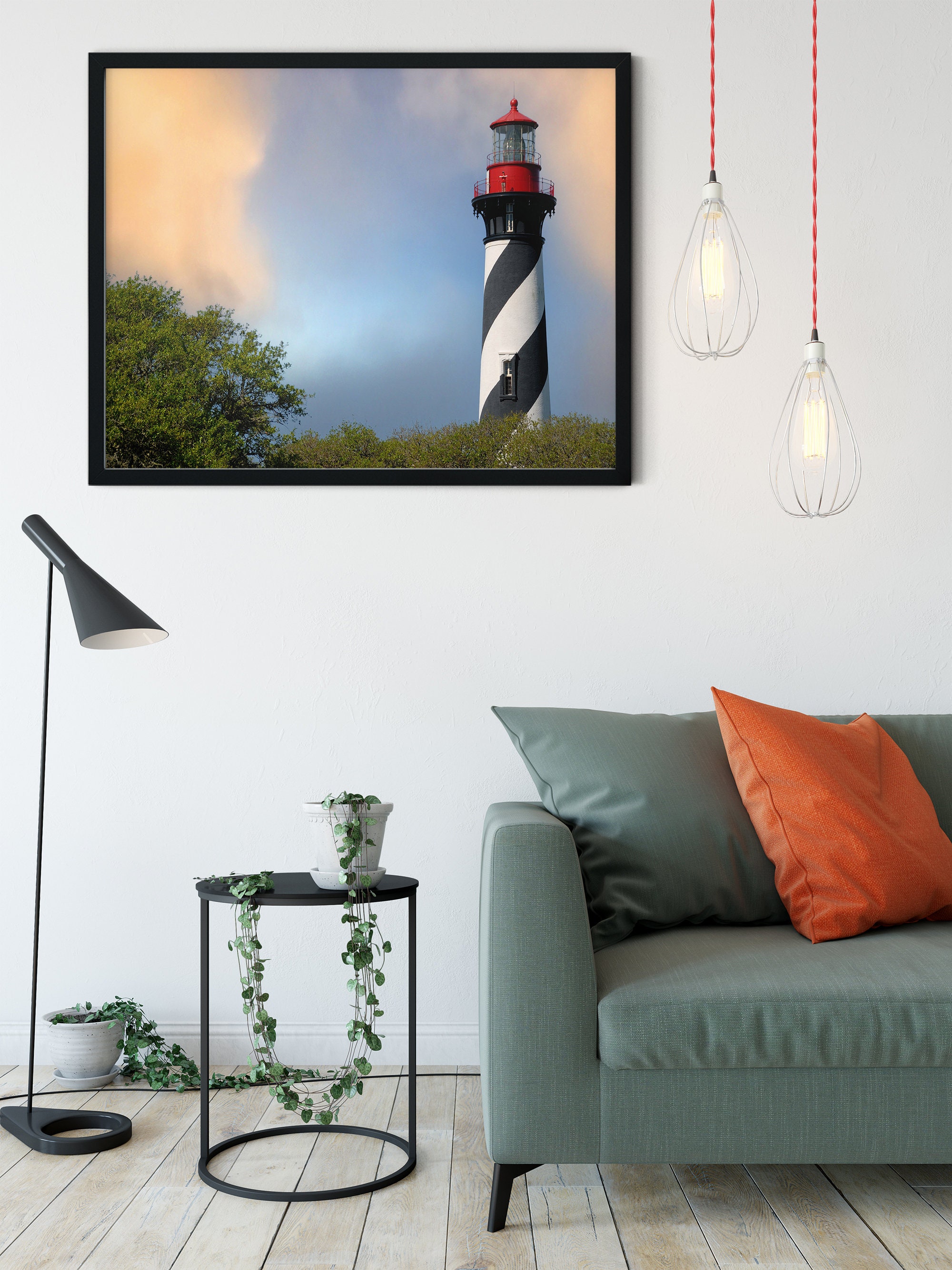 Lighthouse Picture Nautical Theme Coastal Print Wall Art Etsy